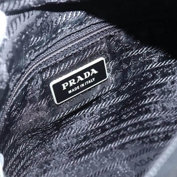 PRADA Chain Shoulder Bag Nylon Black Silver Auth 142007 - Picture 10 of 16